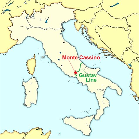 Monte cassino mapa